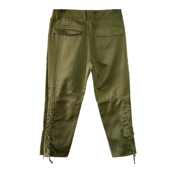 Isabel Marant Étoile Jessie Cropped Pants Khaki Army Green EU 36 / US 4 NWT - Picture 2 of 14